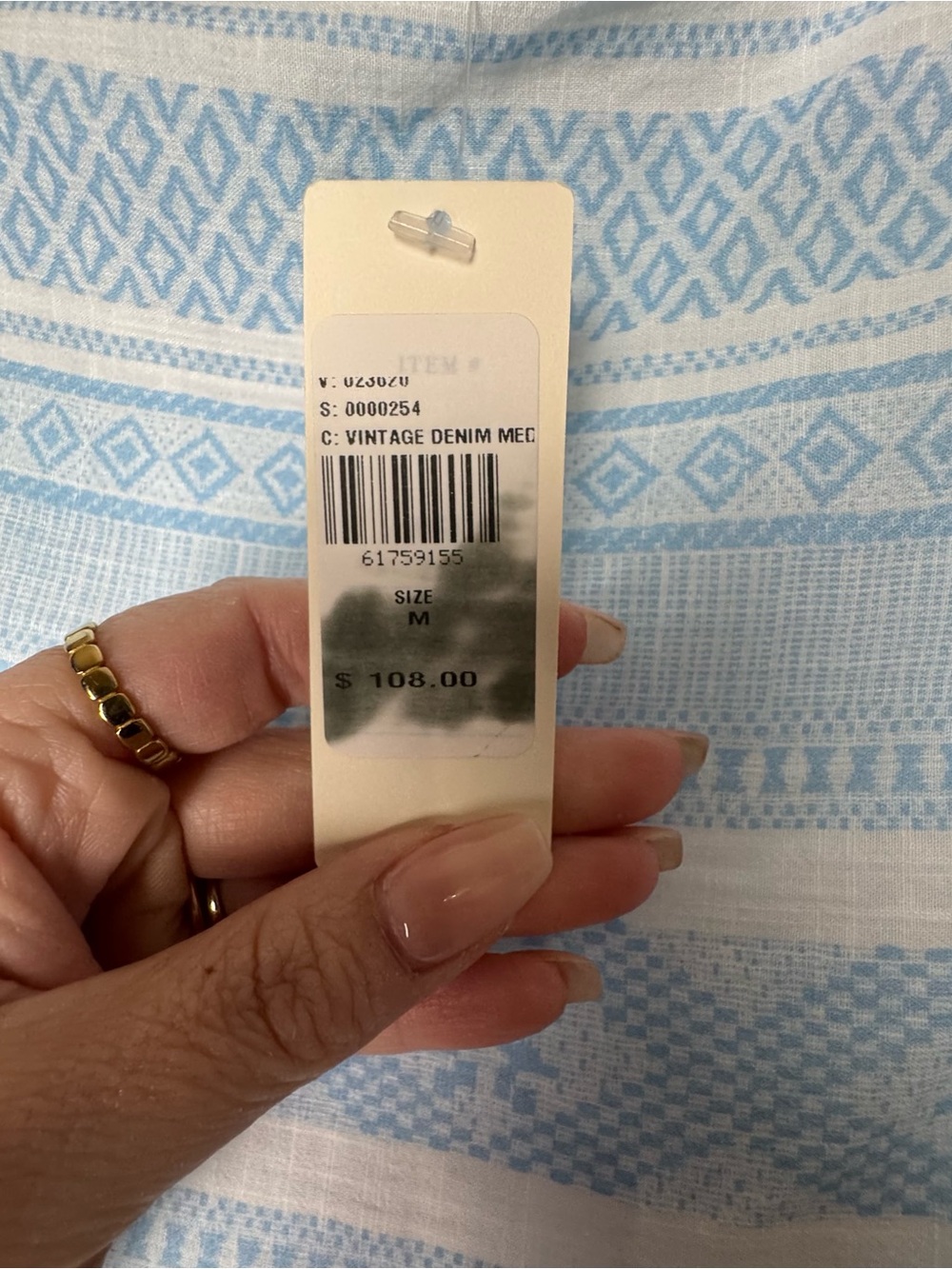 Anthro Maeve Vintage Denim lightweight Blue Striped 100% Cotton Summer Dress M - Picture 4 of 10